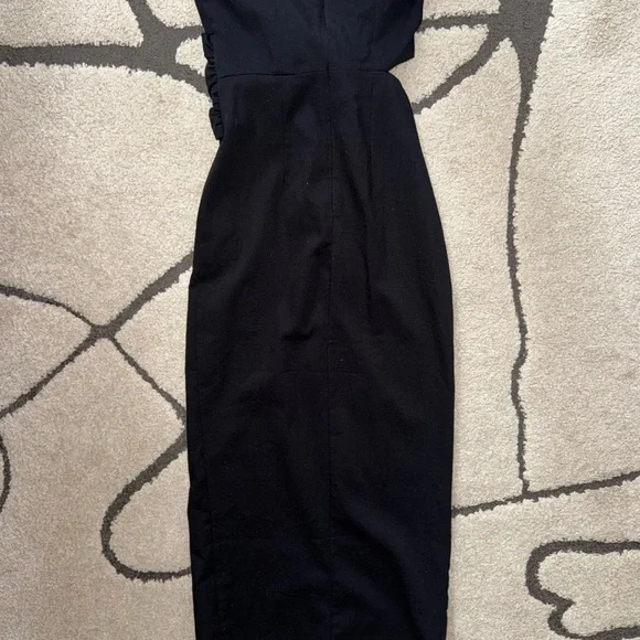Zara Black Strapless Midi Dress - Picture 7 of 8